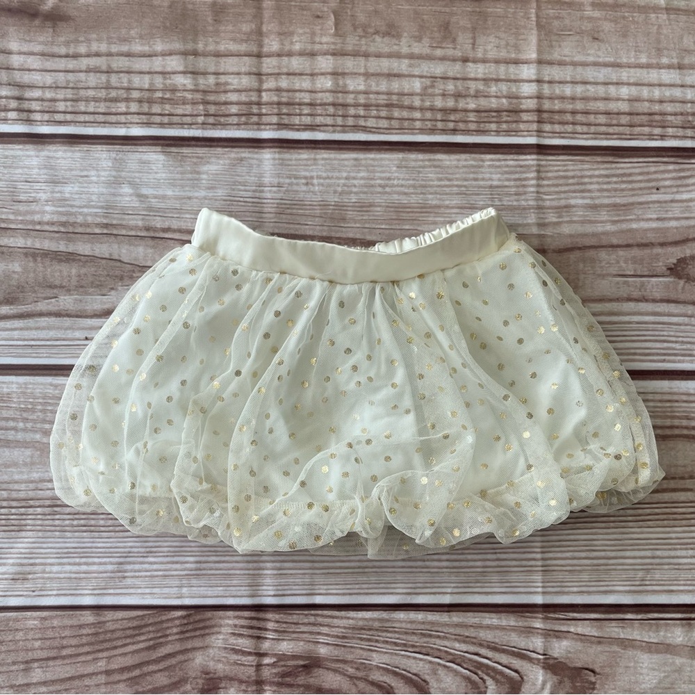 ✨White & Gold Polka Dot Skirt✨